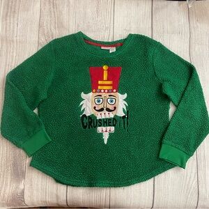 Christmas Nutcracker Women’s Green Fleece Holiday Sweatshirt Size XL